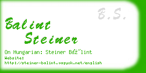 balint steiner business card